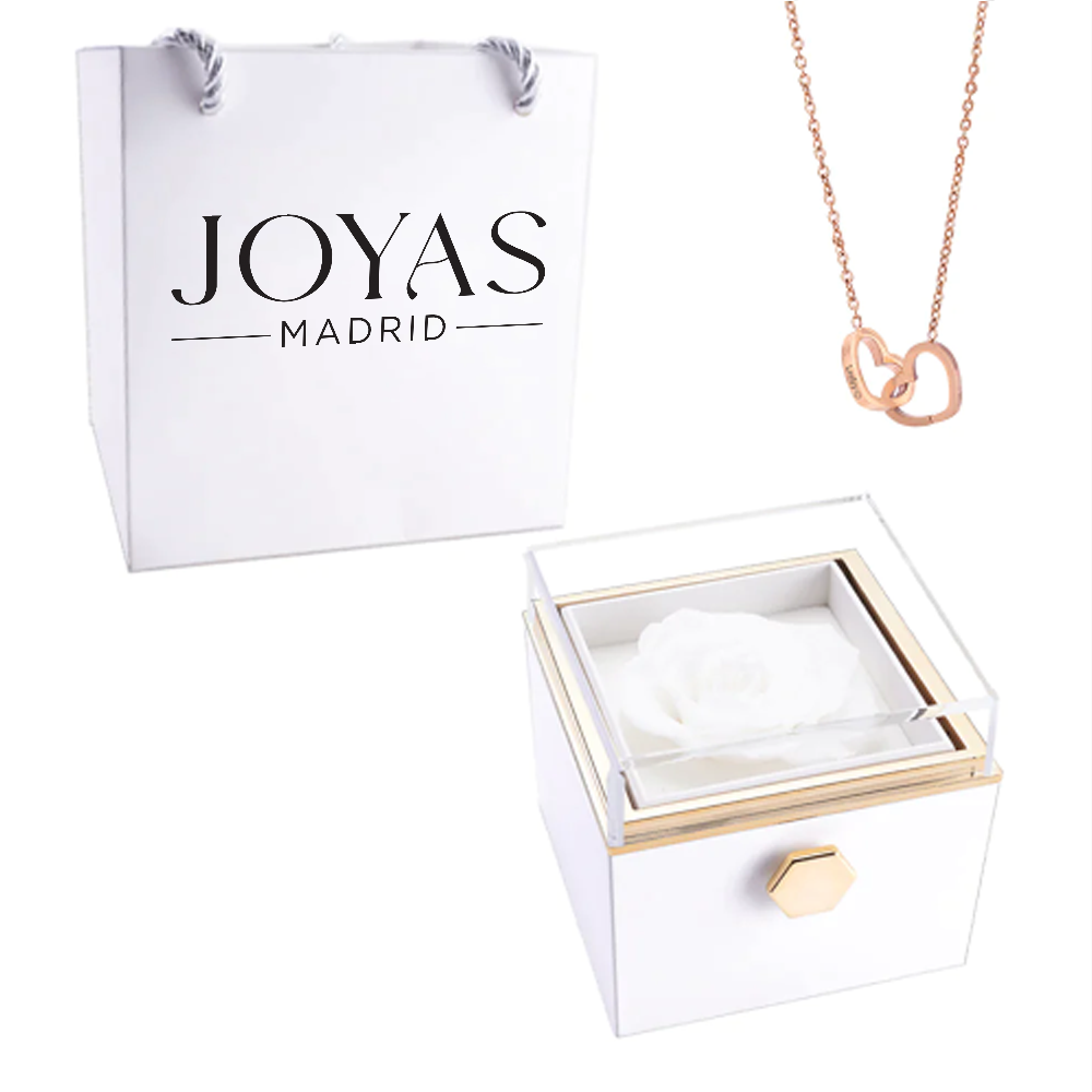 ENGRAVED NECKLACE WITH ETERNAL ROSE