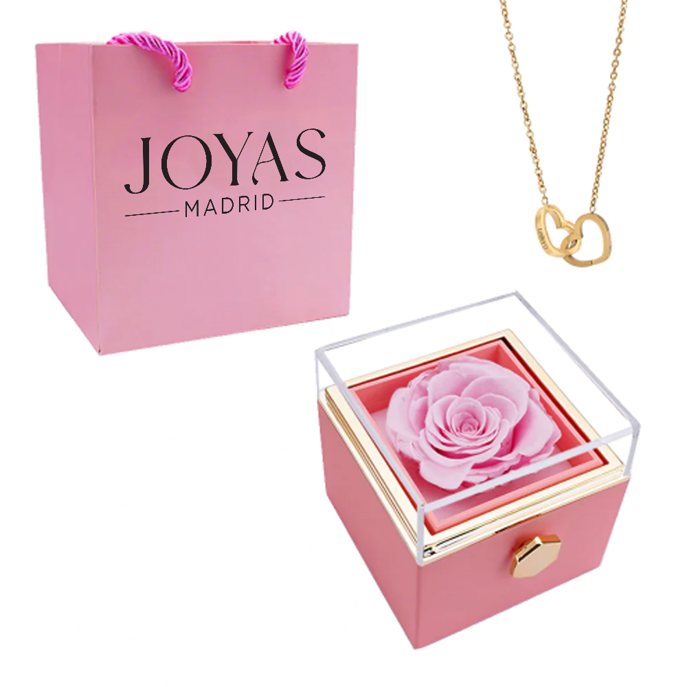 ENGRAVED NECKLACE WITH ETERNAL ROSE